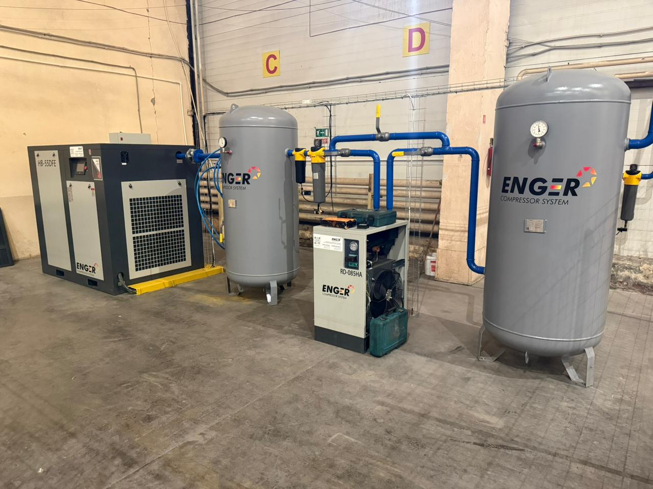 Винтовой компрессор Enger HB-55DFE 10 для ООО "Геркулес-Сибирь"